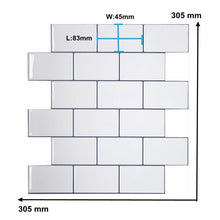 Load image into Gallery viewer, Vividtiles Thicker White Subway Tiles Peel and Stick Premium Wall Tiles Stick on Tiles Kitchen Backsplash - 5 Pieces Pack
