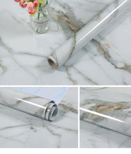 Load image into Gallery viewer, Marble Wallpaper Waterproof Self Adhesive Wall Stickers PVC Kitchen abinet Contact Paper Bathroom Wall Stickers Furniture Decor
