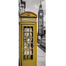 Load image into Gallery viewer, London Pattern Design Self-adhesive Vinyl Fridge Door Sticker Large Mural Cover For Refrigerator Kitchen Furniture Decoration
